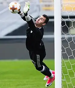 Dominik Greif hrající za Slovan Bratislava (2018)