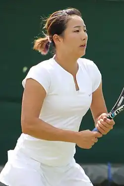 Čang Kchaj-lin v kvalifikaci Wimbledonu 2015