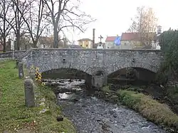 Žichovice, dolní most přes Nezdický potok