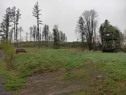 pohled na Zigartický kopec z cesty od Plazského Mlýna