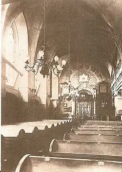 Pinkasova synagoga, interiér, 1905