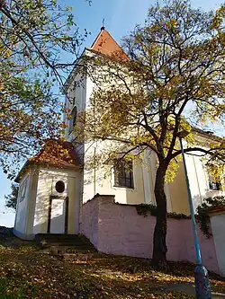 Kostel z ulice Na Zlíchově