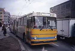 Trolejbus Škoda-Sanos S 200 z roku 1986 ve Zlíně