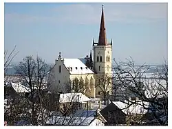 Pohled na kostel sv. Jakuba Staršího