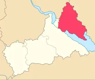 Poloha rajónu v Čerkaské oblasti