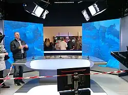 Dekorace pořadu Události v regionech, Televizní studio Brno