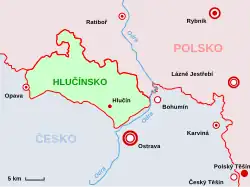 Mapa Hlučínska