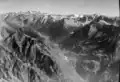 Val Bregaglia, historická letecká fotografie z roku (1954)