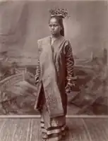 Malajská žena, Singapur, asi 1890