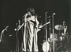 Na pódiu v roce 1970