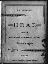 Přebal českého vydání knihy z roku 1900