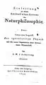 Dílo 'Einleitung zu seinem Entwurf eines Systems der Naturphilosophie' (1799)